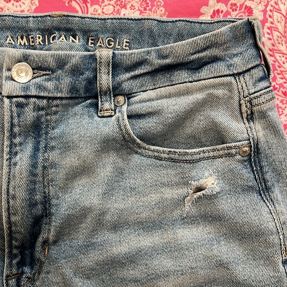 American Eagle High Waisted Mom Jeans - Distressed, Curvy - Picture 6 of 9